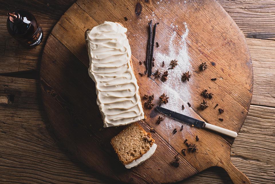 Banana Bread with Chai Cream Cheese Frosting - Jeeves & Jericho Chai